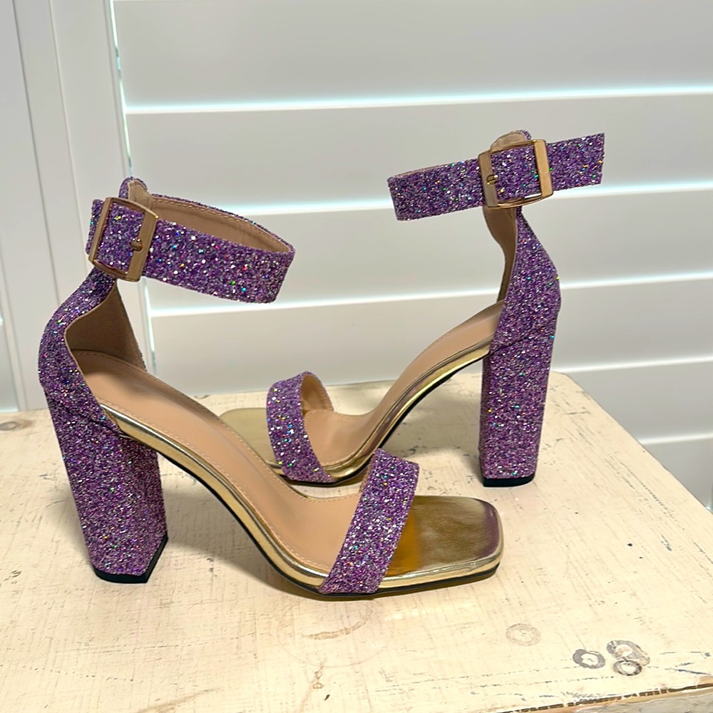 Purple Glitter Heels